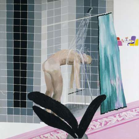 David Hockney, Man in Shower in Beverly Hills