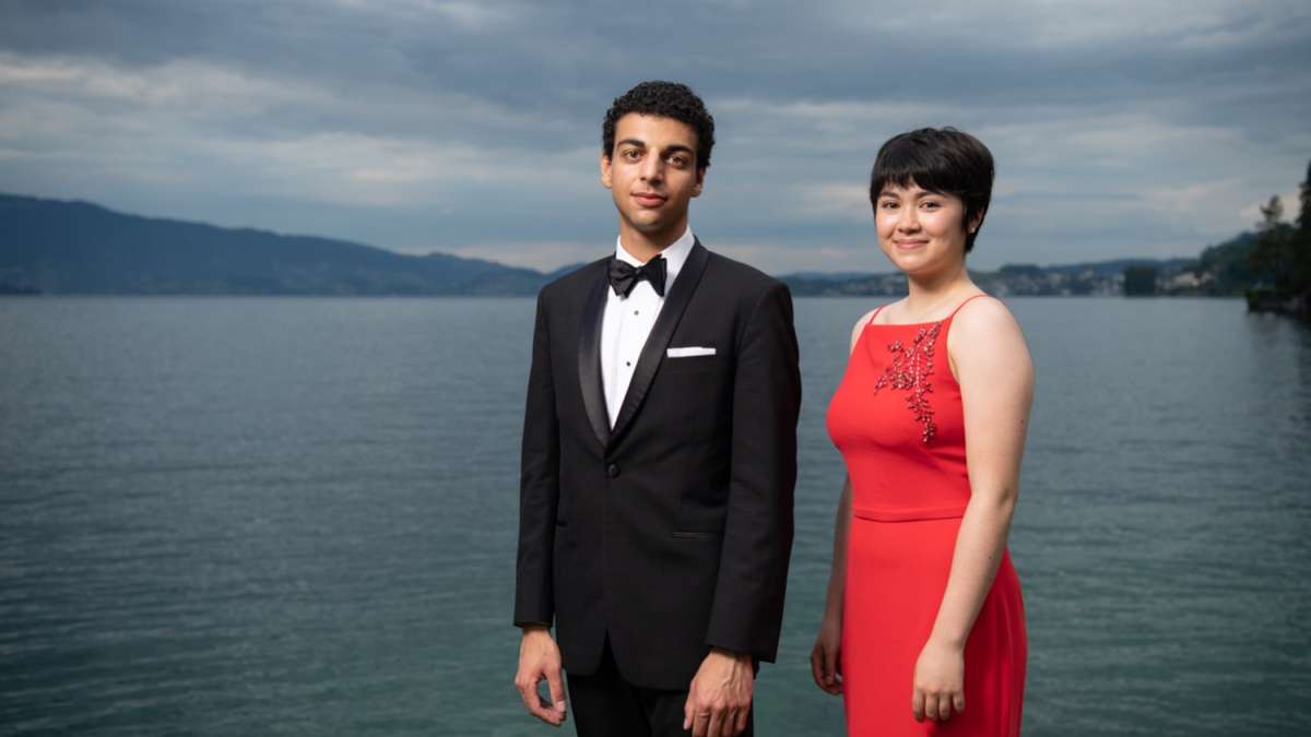 Eröffneten die 5. Ausgabe des Swiss Alps Classics: Die US-amerikanischen Jung-Pianisten Avery Gagliano, 19, und Amir Siraj, 21