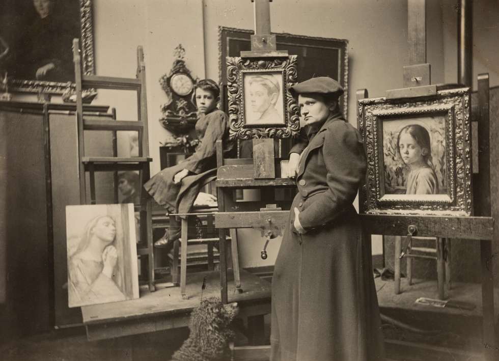 Ottilie W. Roederstein, Selbstbildnis mit Hut (Ausschnitt), 1904 | Öl auf Leinwand, 55,3 x 46,1 cm | Städel Museum, Frankfurt am Main